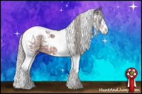 Horse Color:Silver Brown Ice Splash Tobiano 