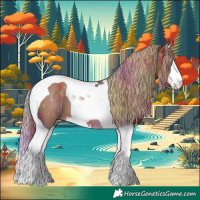 Horse Color:Nacre Chestnut Splash Tobiano 