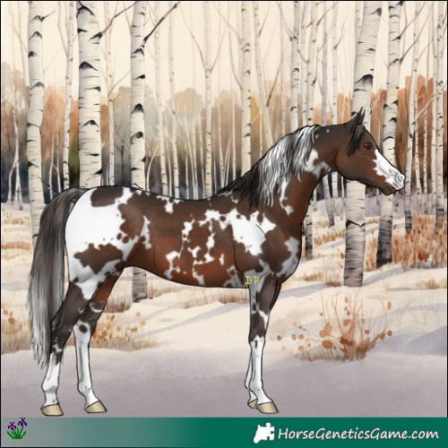 Horse Color:White Spotted Liver Chestnut 