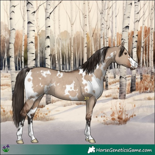 Horse Color:White Spotted Liver Red Dun Rabicano
