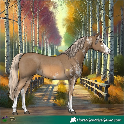 Horse Color:Chocolate Palomino Sabino 