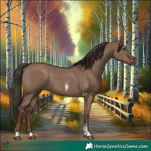 Horse Color:Liver Red Dun Sabino Rabicano 