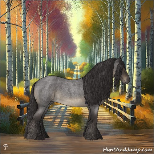 Horse Color:Smoky Blue Roan Mushroom Rabicano 