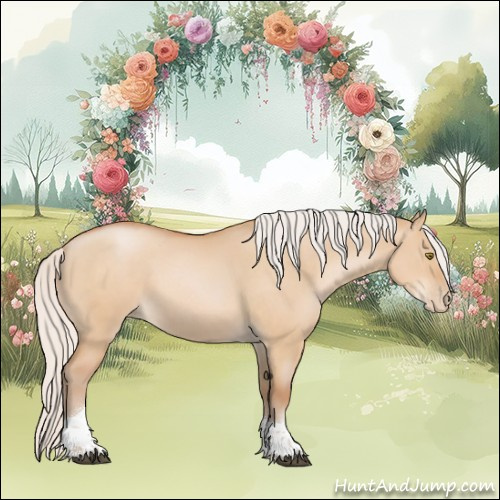 Horse Color:Silver Bay Pearl Dun Tobiano Rabicano 