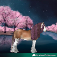 Horse Color:Gray Painted Liver Chestnut Pearl Splash 