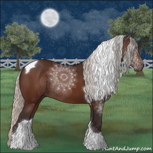 Horse Color:Silver Brown Tobiano 