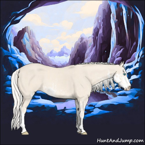 Horse Color:Cremello Sabino and Cremello Sabino