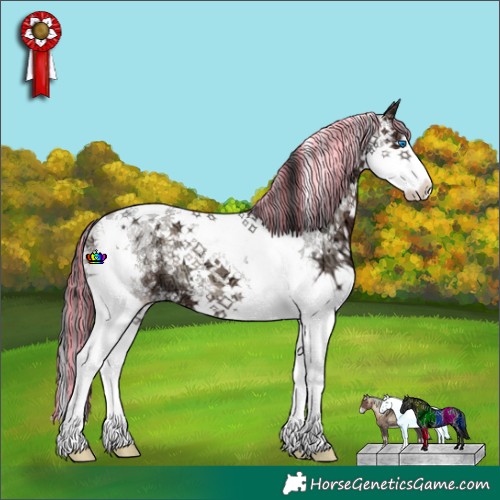 Horse Color:Painted Blue Onyx Ice Sabino Splash Tobiano 