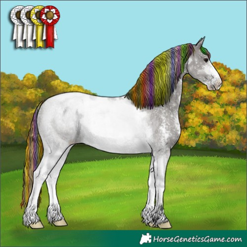 Horse Color:Painted Grullo Sabino Tobiano Brindle 