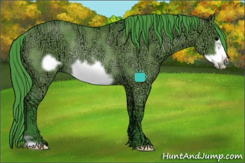 Horse Color:Watercolor Grullo Ice Frame Rabicano 