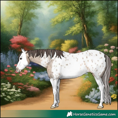 Horse Color:Brown Dun Sabino Splash Near Leopard