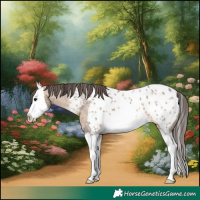 Horse Color:Brown Dun Sabino Splash Near Leopard 