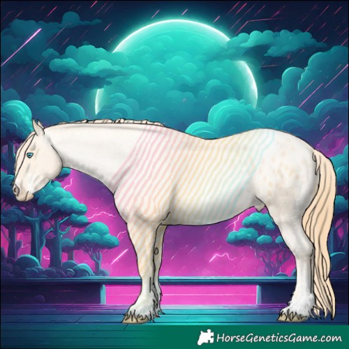 Horse Color:Buckskin Roan Pearl Sabino Varnish 