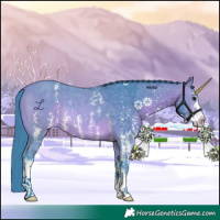 Horse Color:Watercolor Bay Sabino Varnish Rabicano 
