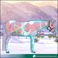 Horse Color:Thunderstruck Watercolor Brown Tobiano Rabicano 