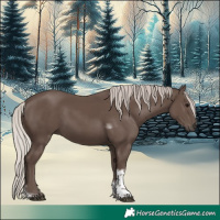 Horse Color:Silver Black Tobiano 