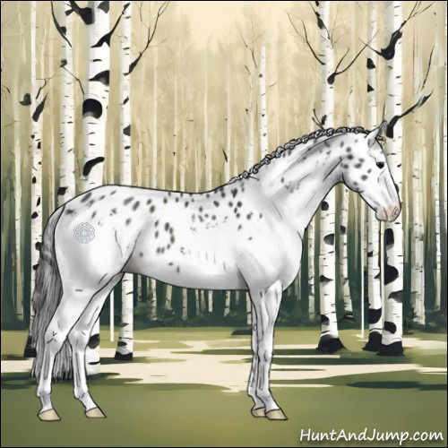 Horse Color:White Spotted Black Leopard 