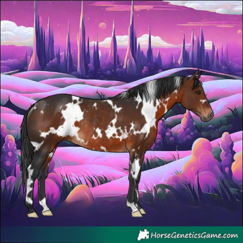 Horse Color:White Spotted Brown Rabicano