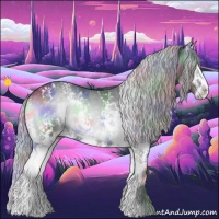 Horse Color:Nacre White Spotted Silver Blue Onyx Chinchilla