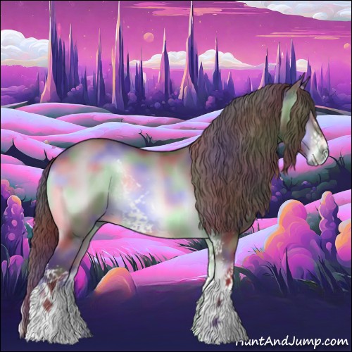 Horse Color:Nacre White Spotted Chocolate Brown Chinchilla Onyx 