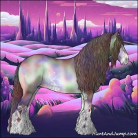 Horse Color:Nacre White Spotted Chocolate Brown Chinchilla Onyx 