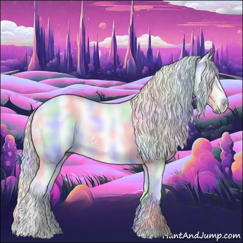 Horse Color:Nacre White Spotted Red Onyx Chinchilla