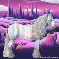 Horse Color:Nacre White Spotted Red Onyx Chinchilla