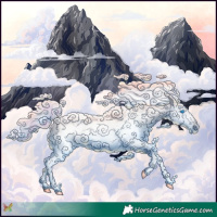 Horse Color:Watercolor White Spotted Liver Chestnut Splash 