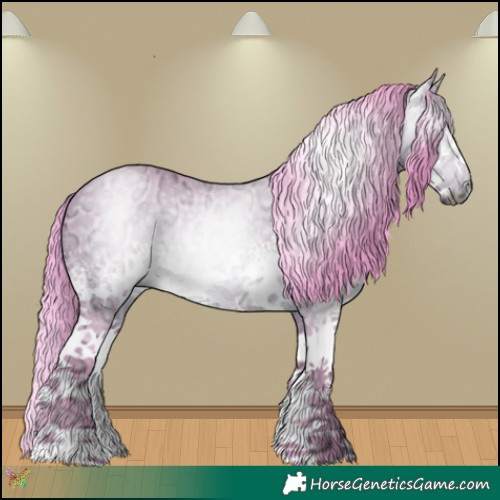Horse Color:Gray Watercolor White Spotted Buckskin Ice 
