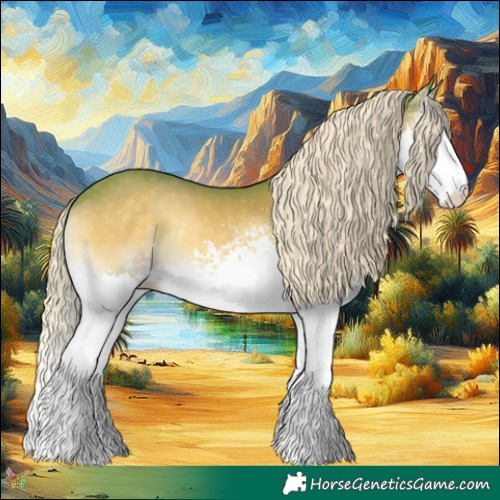 Horse Color:Watercolor White Spotted Chocolate Palomino Onyx Splash 
