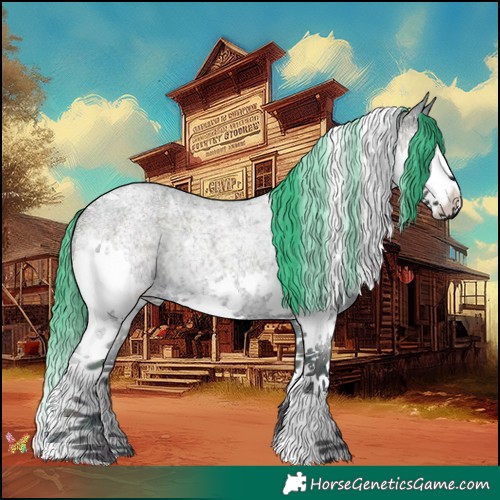 Horse Color:Watercolor Midnight Brown Ice Roan Onyx Splash Tobiano 