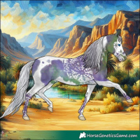 Horse Color:Watercolor Silver Brown Splash Tobiano 