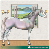 Horse Color:Watercolor Silver Brown Onyx Splash Tobiano