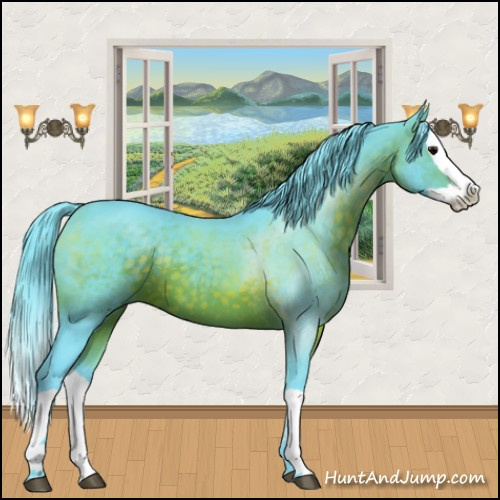 Horse Color:Watercolor Brown Splash