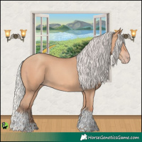 Horse Color:Silver Amber Champagne Tobiano