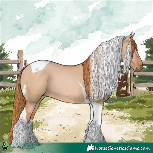 Horse Color:Red Dun Tobiano 