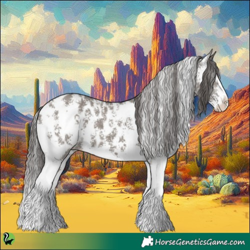 Horse Color:Grullo Sabino Splash Near Leopard 