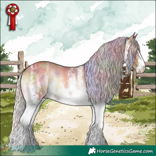 Horse Color:Nacre White Spotted Silver Bay Onyx Rabicano