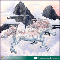 Horse Color:Watercolor Gold Champagne Dun Splash 
