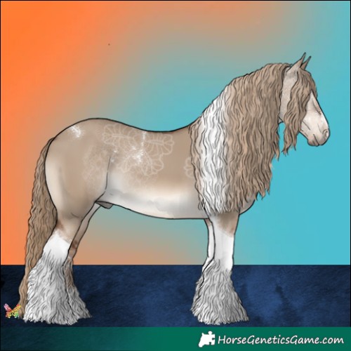 Horse Color:Liver Red Dun Tobiano 