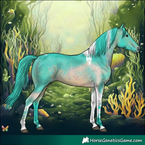 Horse Color:Watercolor Brown Tobiano 