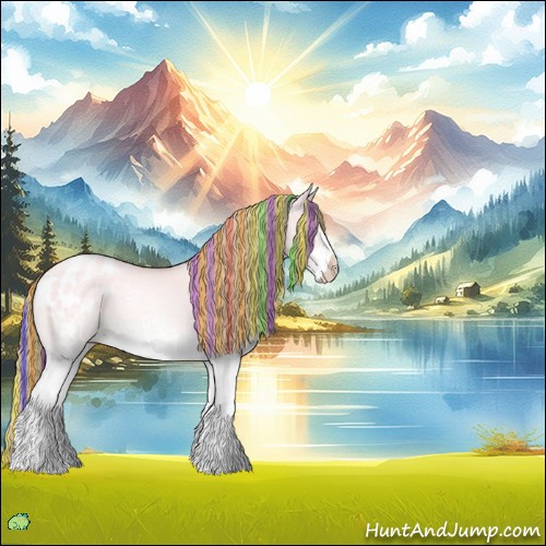 Horse Color:Painted Watercolor White Spotted Buckskin Pearl Dun Blanket 