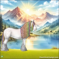 Horse Color:Painted Watercolor White Spotted Buckskin Pearl Dun Blanket