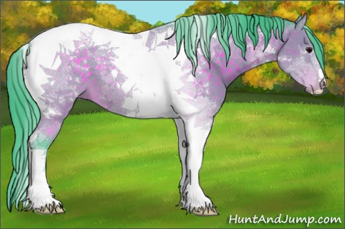 Horse Color:Watercolor Buckskin Tobiano 