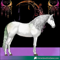 Horse Color:Gray Watercolor Brown Onyx Splash Tobiano 
