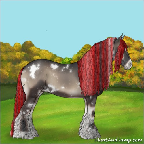Horse Color:Painted White Spotted Blue Onyx 