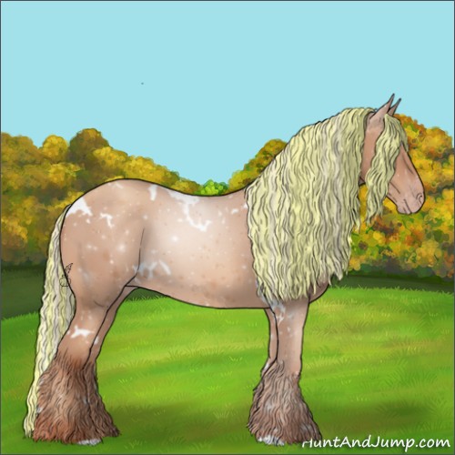 Horse Color:Painted White Spotted Silver Classic Champagne