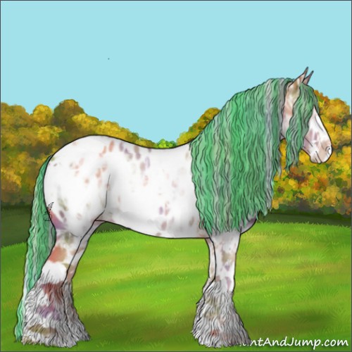 Horse Color:Painted Nacre White Spotted Silver Classic Champagne Ice Sabino Appaloosa Rabicano 