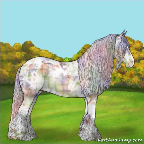 Horse Color:Nacre Plaid  Silver Classic Champagne Ice Sabino Tobiano Varnish 