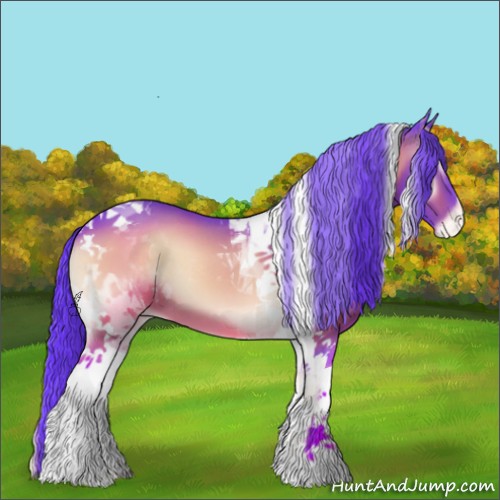 Horse Color:Watercolor Brown Onyx Tobiano Appaloosa 
